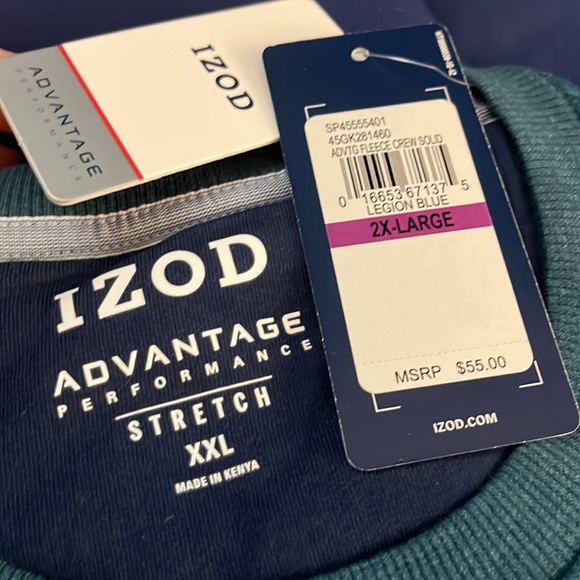 NWT - IZOD Advantage Fleece Crew - Picture 2 of 6